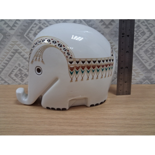 27 - Vintage Porcelain DRUMBO ELEPHANT Piggy Bank by Luigi Colani for Hochst