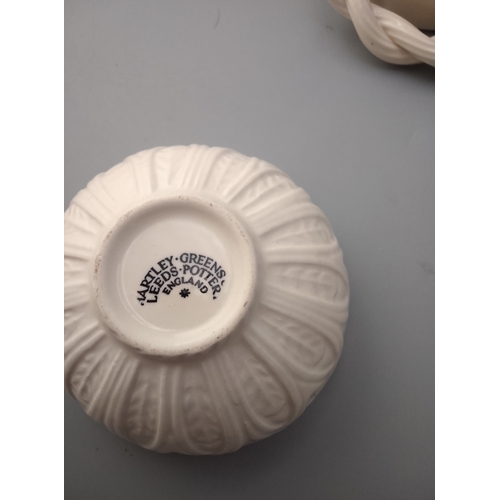 34 - Creamware Soup Tureen with Cover / top & Leeds ware bowl