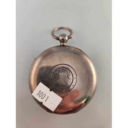 52 - Victorian 1880s Centre Seconds Silver Pocket Watch
 
gross weight 168g