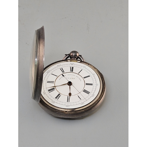 52 - Victorian 1880s Centre Seconds Silver Pocket Watch
 
gross weight 168g