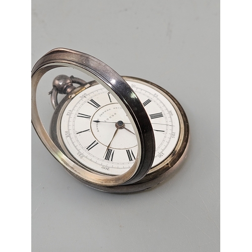 52 - Victorian 1880s Centre Seconds Silver Pocket Watch
 
gross weight 168g