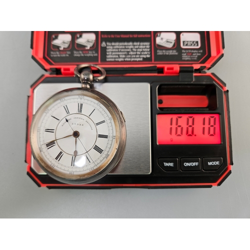 52 - Victorian 1880s Centre Seconds Silver Pocket Watch
 
gross weight 168g