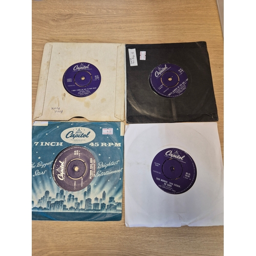 56 - Box of mixed 45s records mainly  Capital