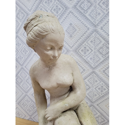 98 - Vintage solid concrete garden statue