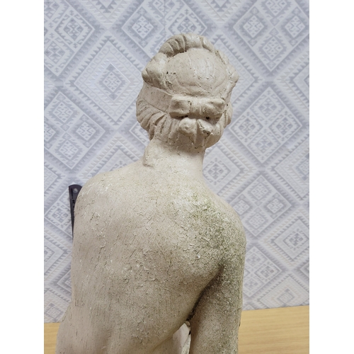 98 - Vintage solid concrete garden statue