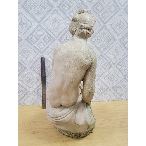 98 - Vintage solid concrete garden statue