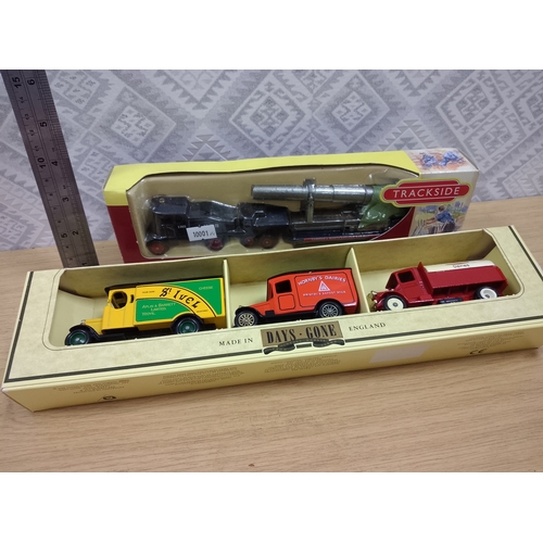 134 - Lledo Trackside DG111002 1:76 Sentinel Ballast with Gun Load LNER & days gone cars