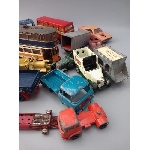 149 - Vintage die-cast toys, primarily consisting of Dinky Toys and Corgi Toys models.