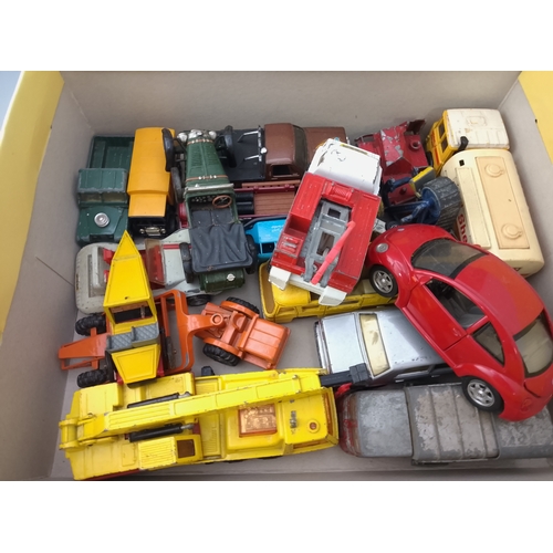 160 - Vintage collection of die-cast metal vehicles, primarily from brands like Matchbox and Corgi, dating... 