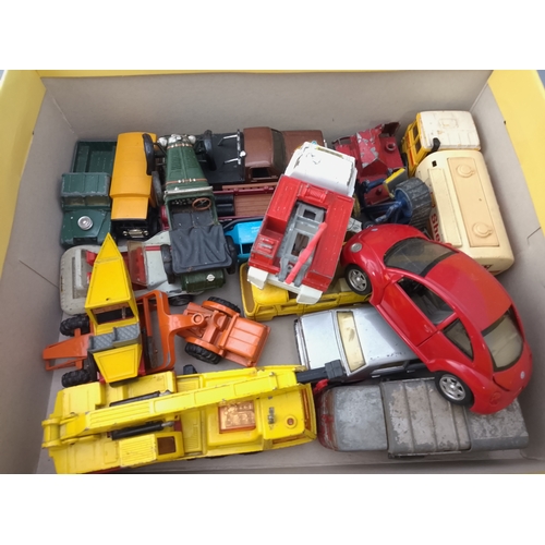 160 - Vintage collection of die-cast metal vehicles, primarily from brands like Matchbox and Corgi, dating... 