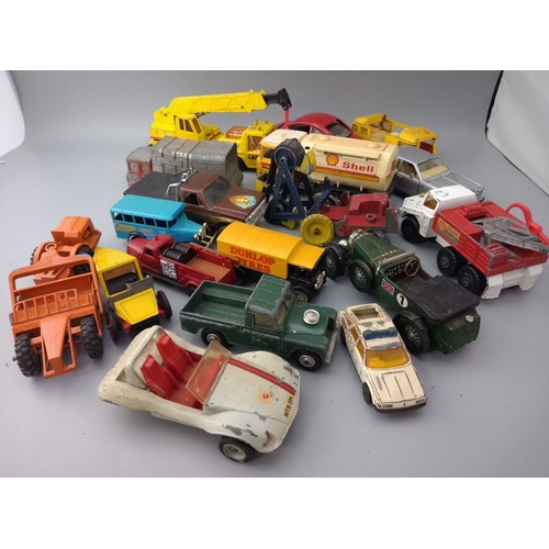 160 - Vintage collection of die-cast metal vehicles, primarily from brands like Matchbox and Corgi, dating... 