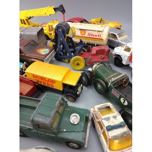 160 - Vintage collection of die-cast metal vehicles, primarily from brands like Matchbox and Corgi, dating... 