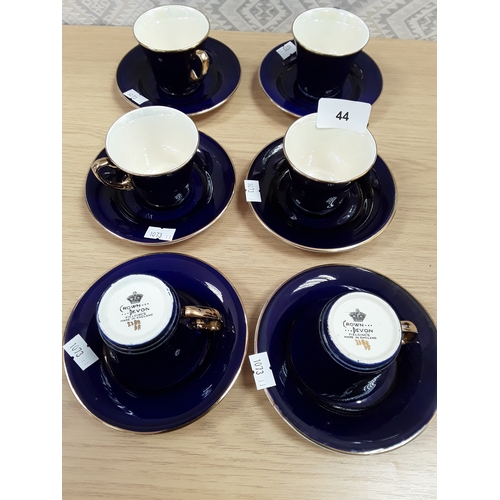43A - 6 Crown Devon coffee cups and saucers