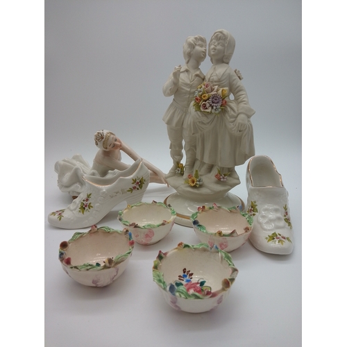 4 - A collection of Italian Figures and trinket dishes