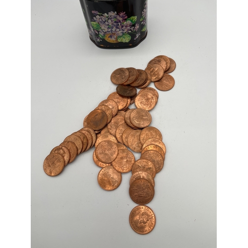14 - Tin of old Pennies