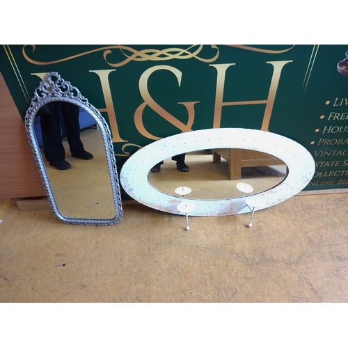 16 - A pair of vintage-style decorative mirrors