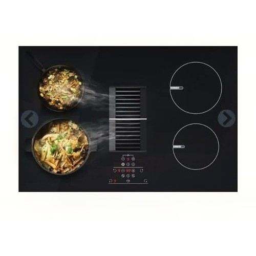 60 - New in the box  a Cata UBDD75LC 77cm black glass down venting induction hob  Model Ubdd75lc. 77cm4 c... 