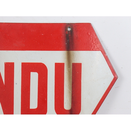 Old enamel sign. Dimensions: Width - 55 cm, Height - 45 cm