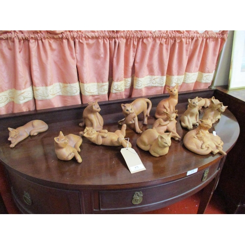 172 - A quantity of Suzi Marsh terracotta cats