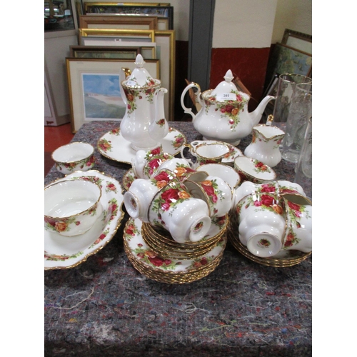 201 - A Royal Albert Old Country Roses part tea set