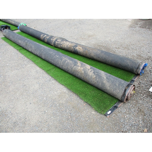 67 - Two rolls of artificial grass 210cm x 400cm each approximate (new)