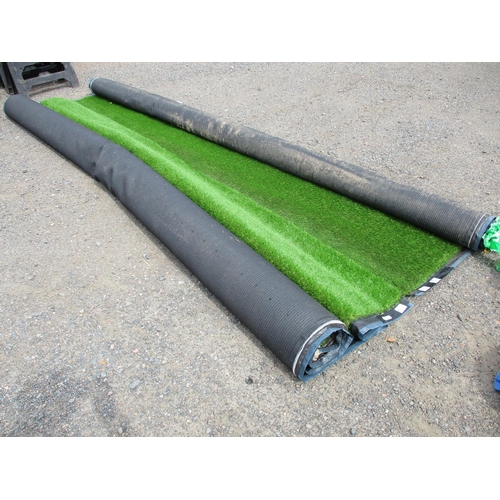 68 - Two rolls of artificial grass 280cm x 400cm and 180cm x 400cm approximate (new)