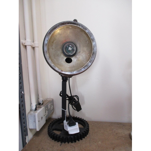 94 - A table lamp manufactured from a car headlight