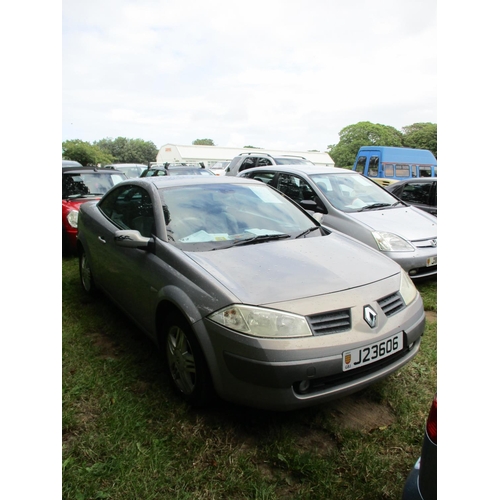12 - A 2005 Renault Megane Privilege 1.6 convertible (manual) J23606, odometer reading 48,215 miles