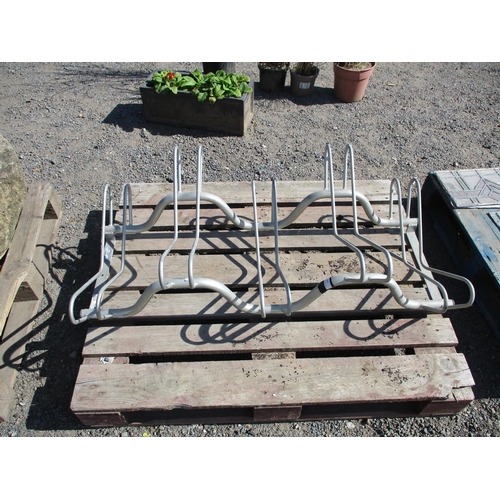 77 - A Mottez five bicycle rack