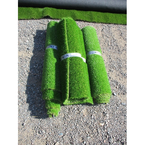 93 - Four rolls of artificial grass - new (2m x 1m each)