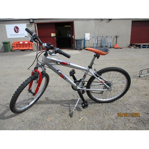 97 - A Raleigh Zero aluminium half suspension mountain bicycle