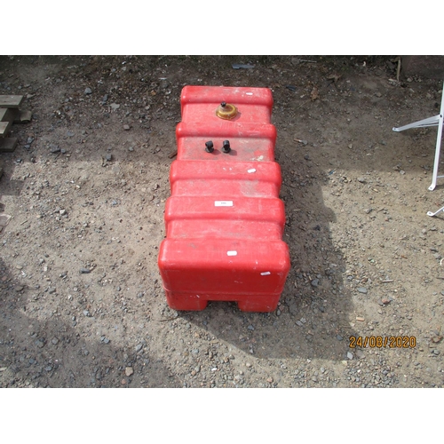 106 - A red PVC marine fuel tank