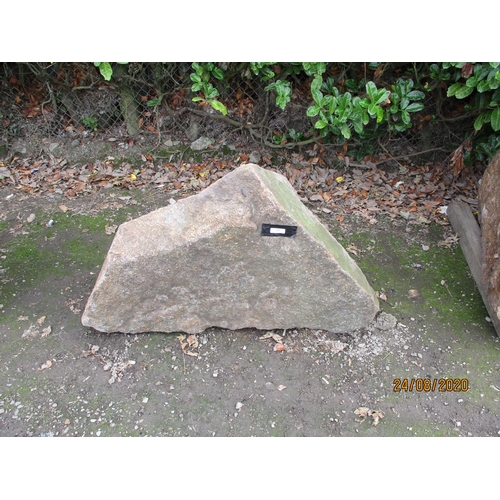 121 - A piece of landscaping/house name granite