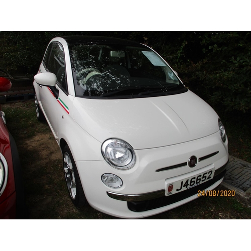 1 - A 2008 Fiat 500 1.2 Lounge three door hatchback (manual) J46652, odometer reading 21,540 miles