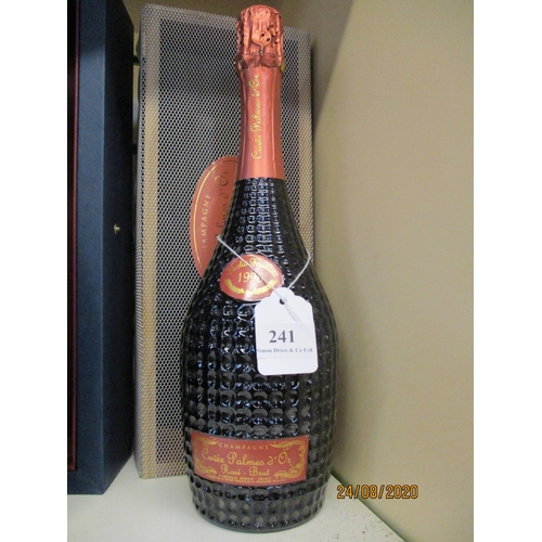 241 - A boxed presentation bottle of Cuvee Palmes D'or 1996 rose champagne