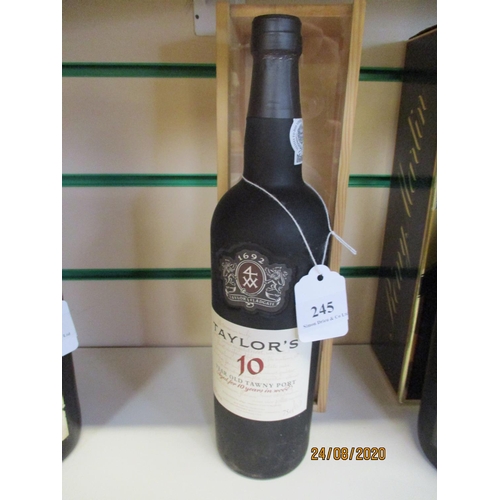 245 - A bottle of Taylor's ten year old tawny port