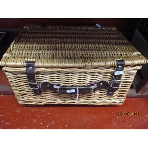 482 - A wicker picnic hamper