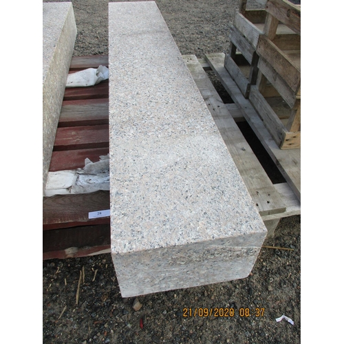 28 - A well cut granite lintel 150cm long