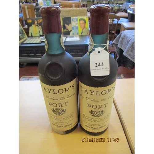 244 - Two bottles of Taylor Fladgate 40 year old Tawny Port