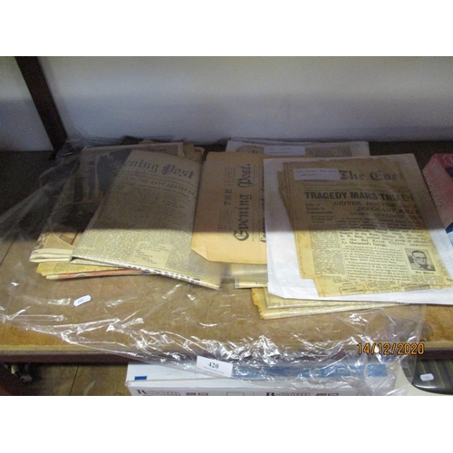 420 - A collection of vintage Jersey newspapers