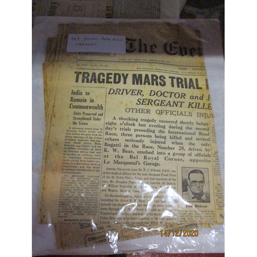 420 - A collection of vintage Jersey newspapers