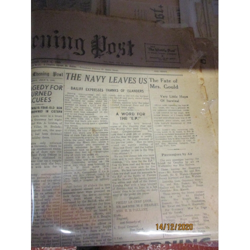 420 - A collection of vintage Jersey newspapers