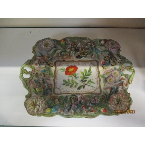 121 - A Coalbrookdale tray together with a Coalbrookdale vase