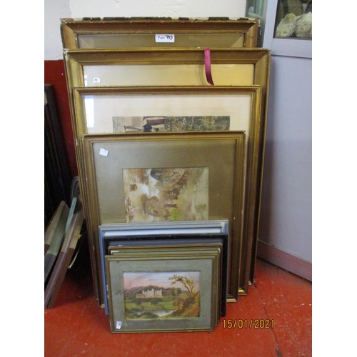 70 - A large and varied accumulation of framed pictures and prints