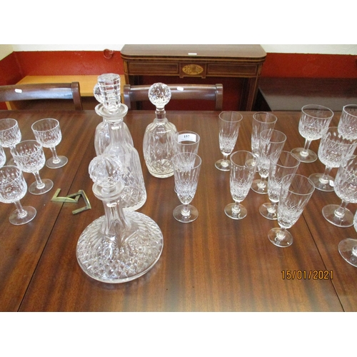 157 - An assortment of crystal glass ware by Webb and other makers