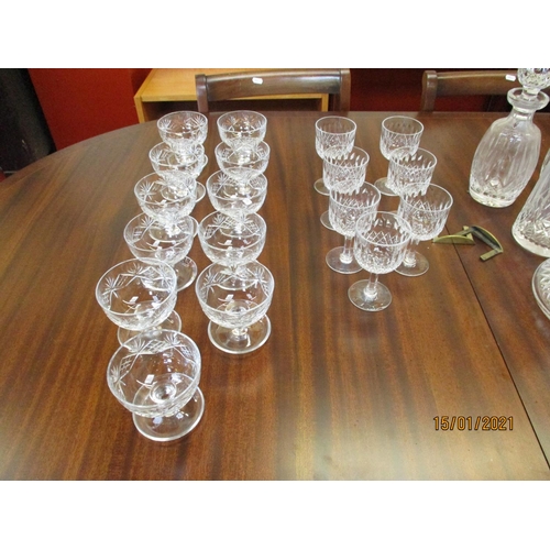 157 - An assortment of crystal glass ware by Webb and other makers