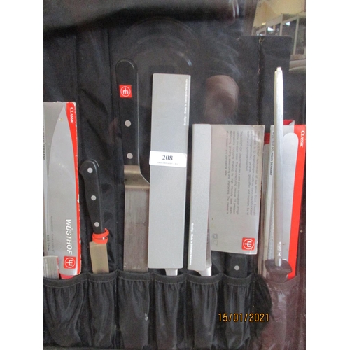 208 - A range of Solingen and other kitchen cutlery