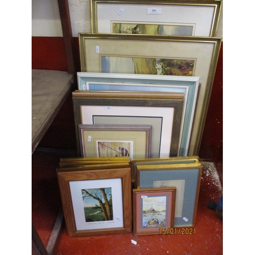 294 - An accumulation of framed pictures and prints