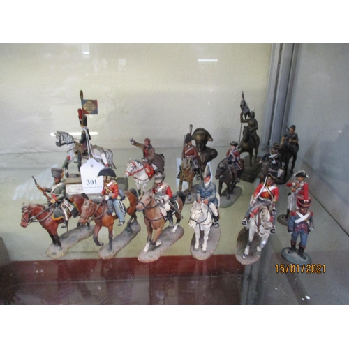 301 - A collection of Del Prado military figures together with three others