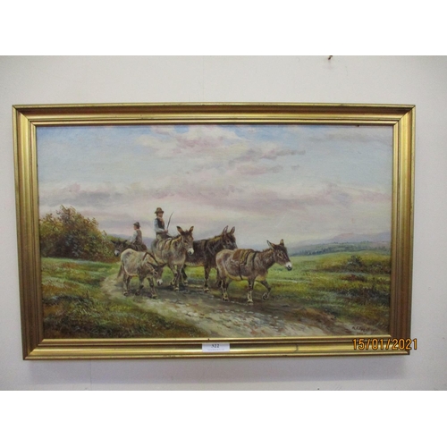 322 - William Vivian Tippet - donkeys on their way to market, signed and dated 1901, oil on canvas, 39.5cm... 